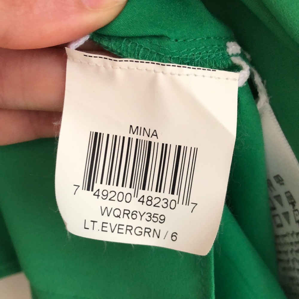 BCBG MAXAZRIA One Shoulder Green Dress Size 06 - Picture 12 of 14